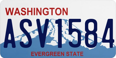 WA license plate ASV1584
