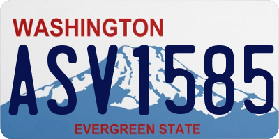 WA license plate ASV1585