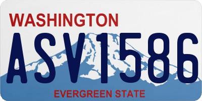 WA license plate ASV1586