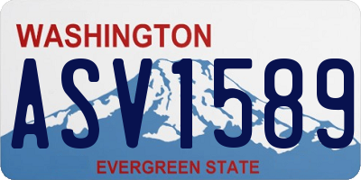 WA license plate ASV1589