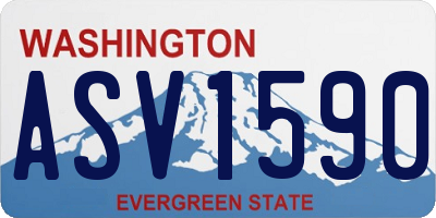 WA license plate ASV1590