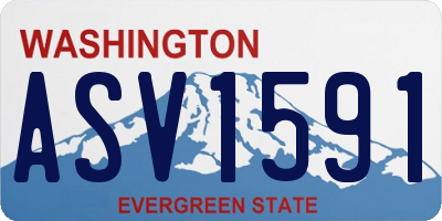 WA license plate ASV1591