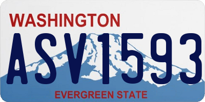 WA license plate ASV1593