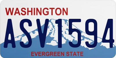 WA license plate ASV1594