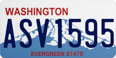 WA license plate ASV1595