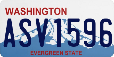 WA license plate ASV1596