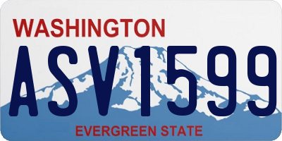 WA license plate ASV1599
