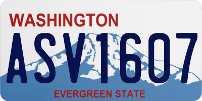 WA license plate ASV1607