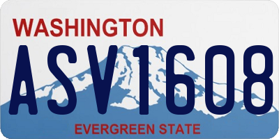 WA license plate ASV1608