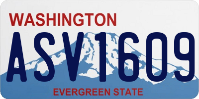 WA license plate ASV1609