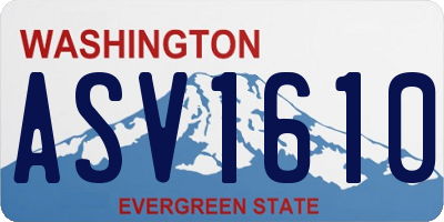 WA license plate ASV1610