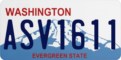 WA license plate ASV1611