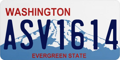 WA license plate ASV1614
