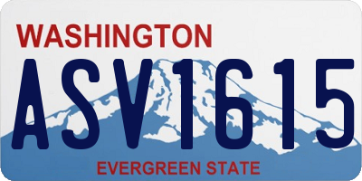 WA license plate ASV1615