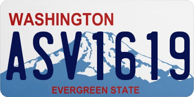 WA license plate ASV1619