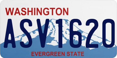 WA license plate ASV1620