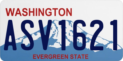 WA license plate ASV1621