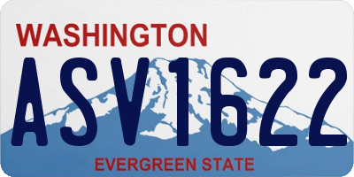 WA license plate ASV1622