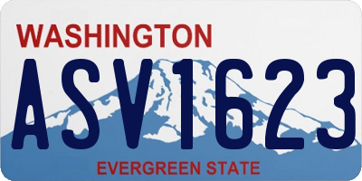 WA license plate ASV1623