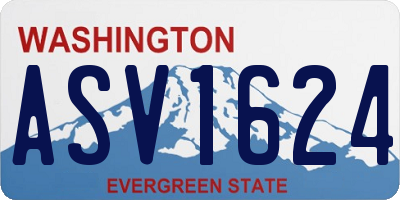 WA license plate ASV1624