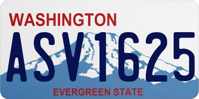 WA license plate ASV1625