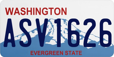 WA license plate ASV1626