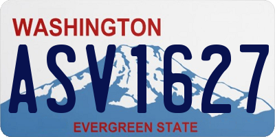 WA license plate ASV1627