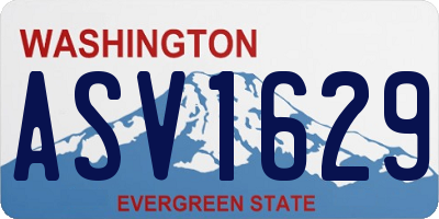 WA license plate ASV1629