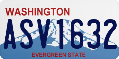WA license plate ASV1632