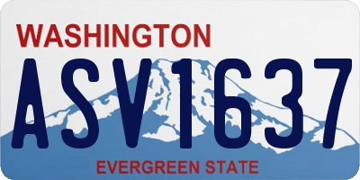 WA license plate ASV1637