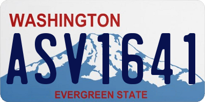WA license plate ASV1641