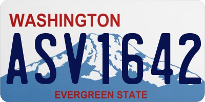 WA license plate ASV1642