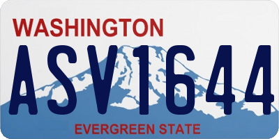 WA license plate ASV1644