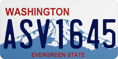 WA license plate ASV1645