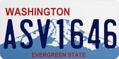 WA license plate ASV1646