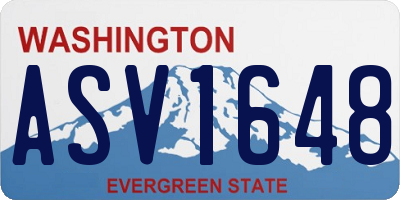 WA license plate ASV1648