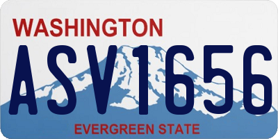 WA license plate ASV1656