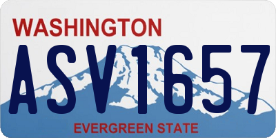 WA license plate ASV1657