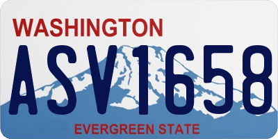 WA license plate ASV1658