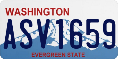 WA license plate ASV1659