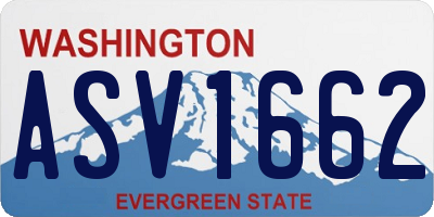 WA license plate ASV1662