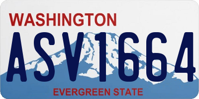 WA license plate ASV1664