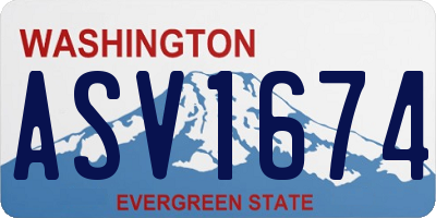 WA license plate ASV1674