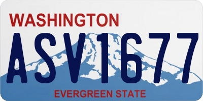 WA license plate ASV1677