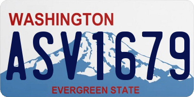 WA license plate ASV1679