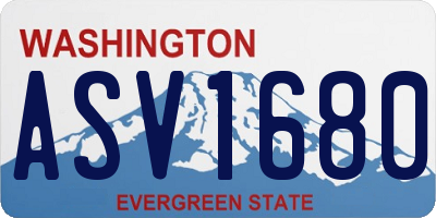 WA license plate ASV1680