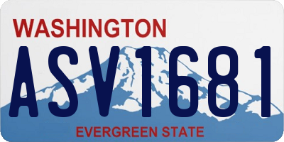 WA license plate ASV1681