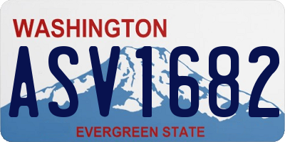 WA license plate ASV1682