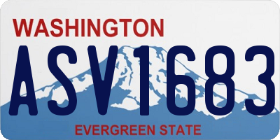 WA license plate ASV1683