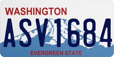 WA license plate ASV1684